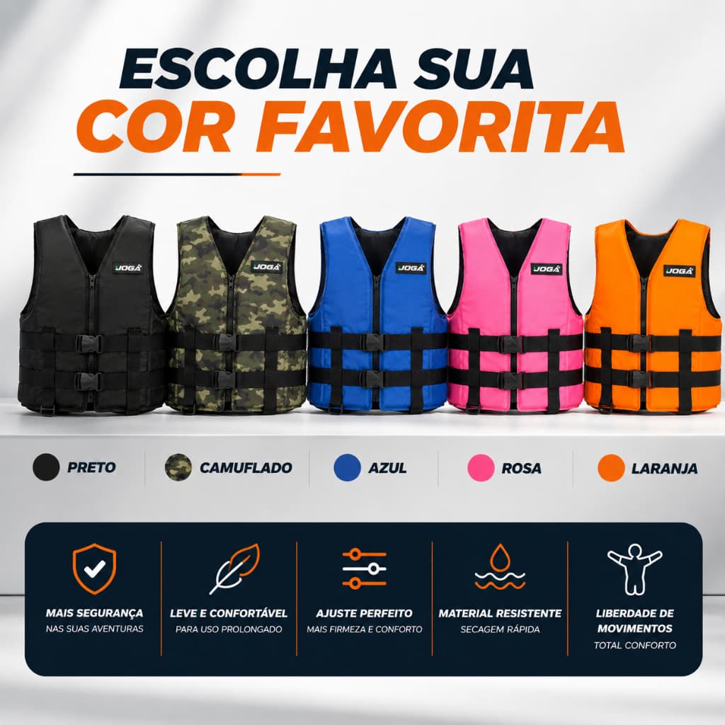 Colete Salva vidas Infantíl Flutuante Jogá Wave Suporta 20kg