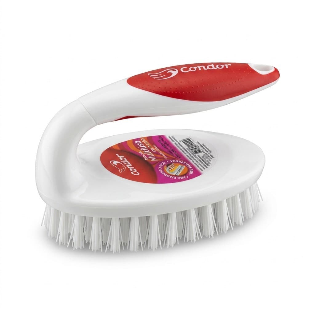 Escova Multiuso Oval Condor Cabo Ergonomico Lavar Roupa Limpeza Geral Cerdas Firmes Duráveis