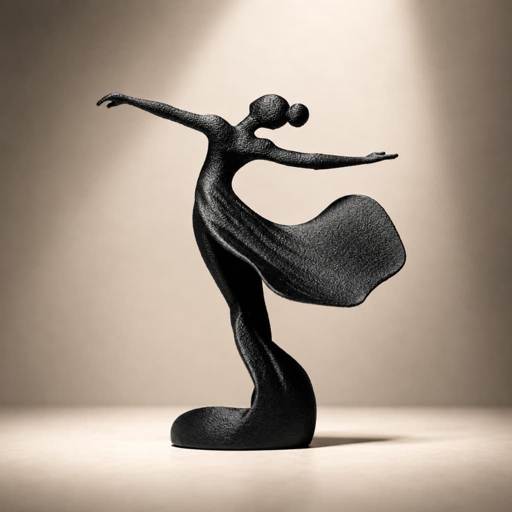 Escultura Bailarina Decorativa Moderna Elegante Decoração Sala Quarto Presente Sofisticado Luxo