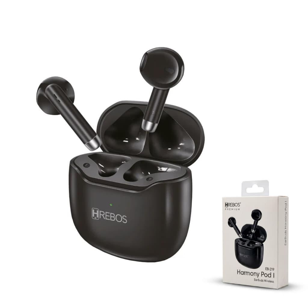 Fone Bluetooth Hrebos Harmony Pod I EB-219 Sem Fio Touch HD Microfone TWS Android iPhone Premium