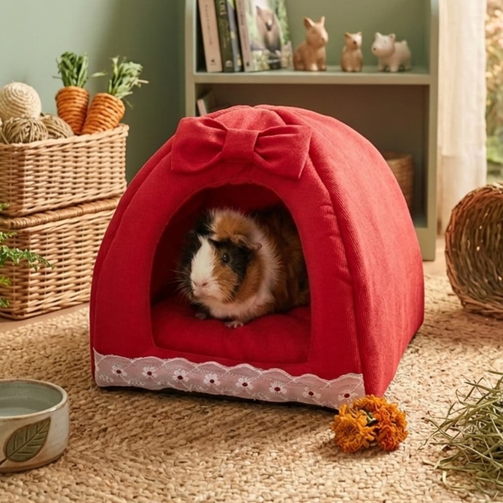Toca Casa Toquinha Luxo Cabana Dobrável Para Porquinho da Ìndia