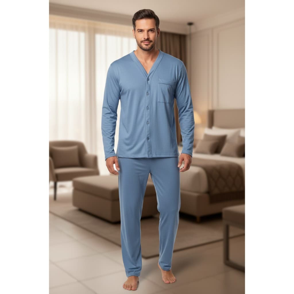 Pijama Masculino Aberto Flanelado.