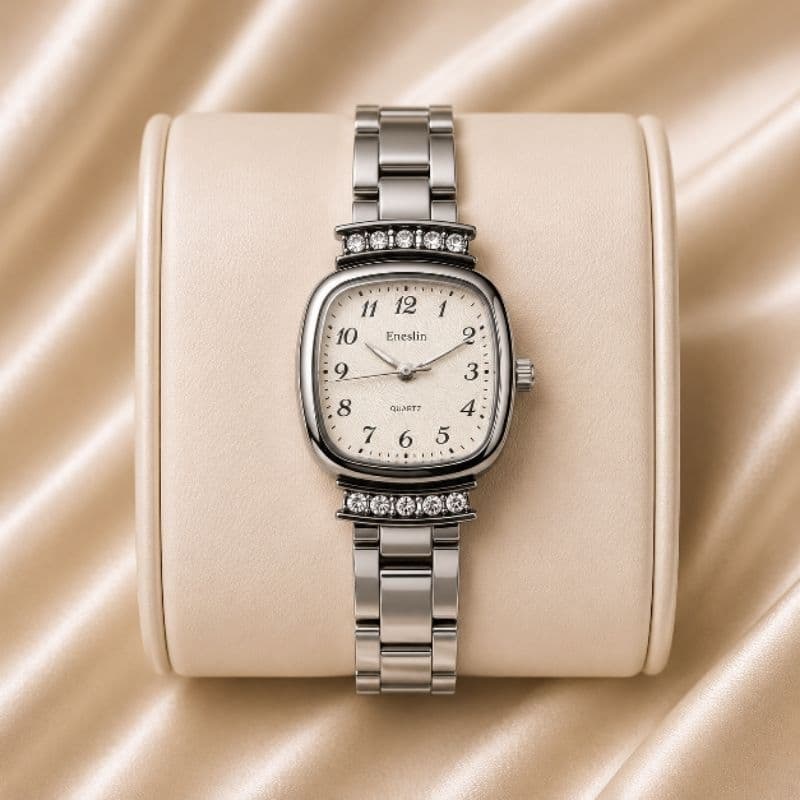 Relógio Feminino Mini - Quartz - Aço Inoxidável e Pulseira de Mola