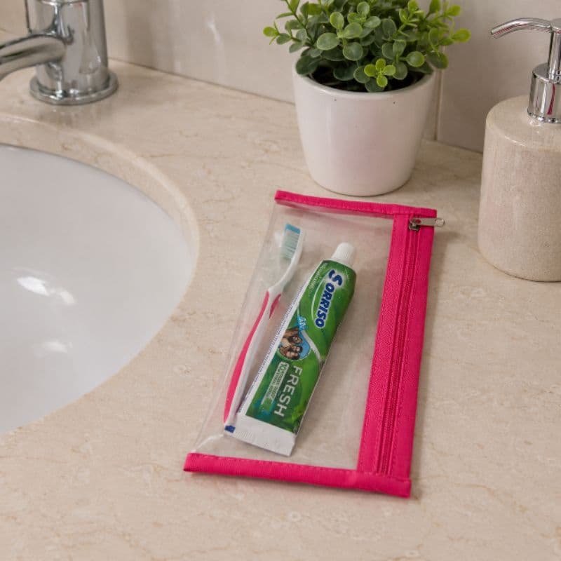 Nécessaire kit higiene bucal/porta escova/porta lápis/porta talheres