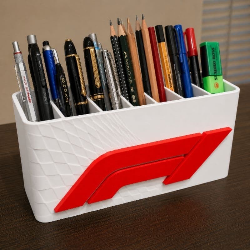 Organizador de Mesa Fórmula 1 F1 | Porta Canetas e Lápis | Suporte para Escritório e Home Office
