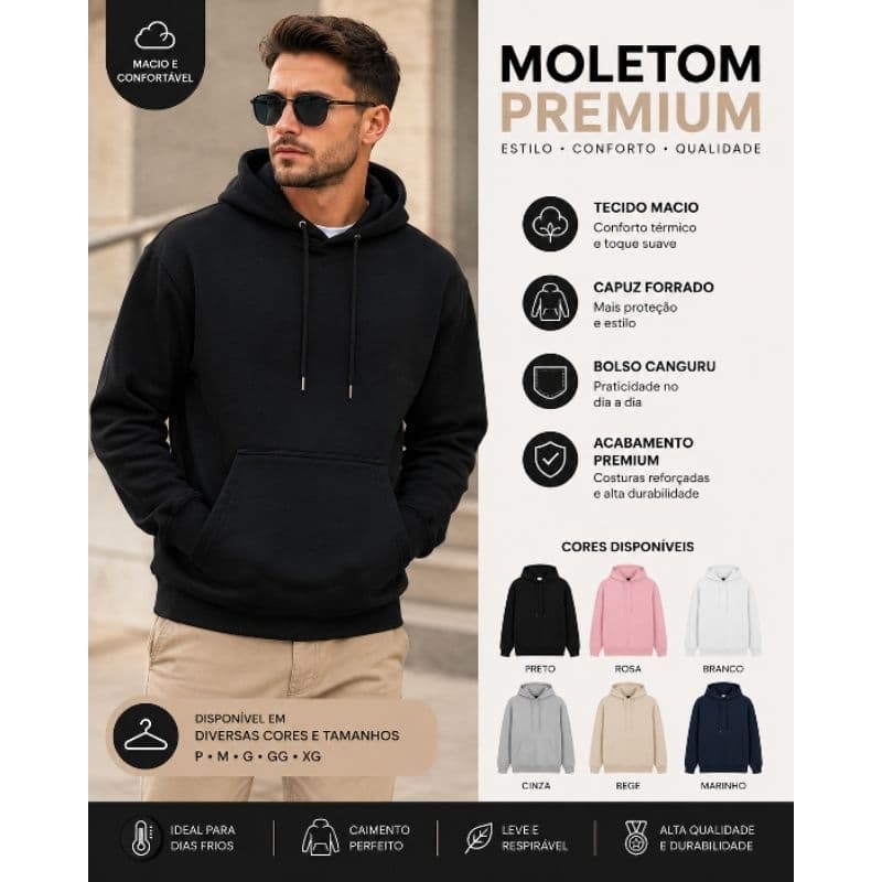 Moletom Masculino Moletom Feminino Flanelado Sem Estampa Adulto Confortável Algodão Blusa de Frio Feminina Masculina
