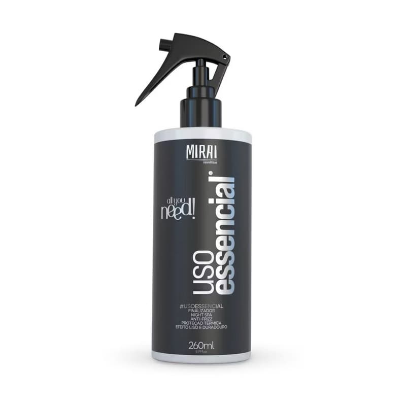 Uso Essencial Finalizador 260ml Mirai Leave-In Protetor Térmico Capilar Em Spray Reconstrutor