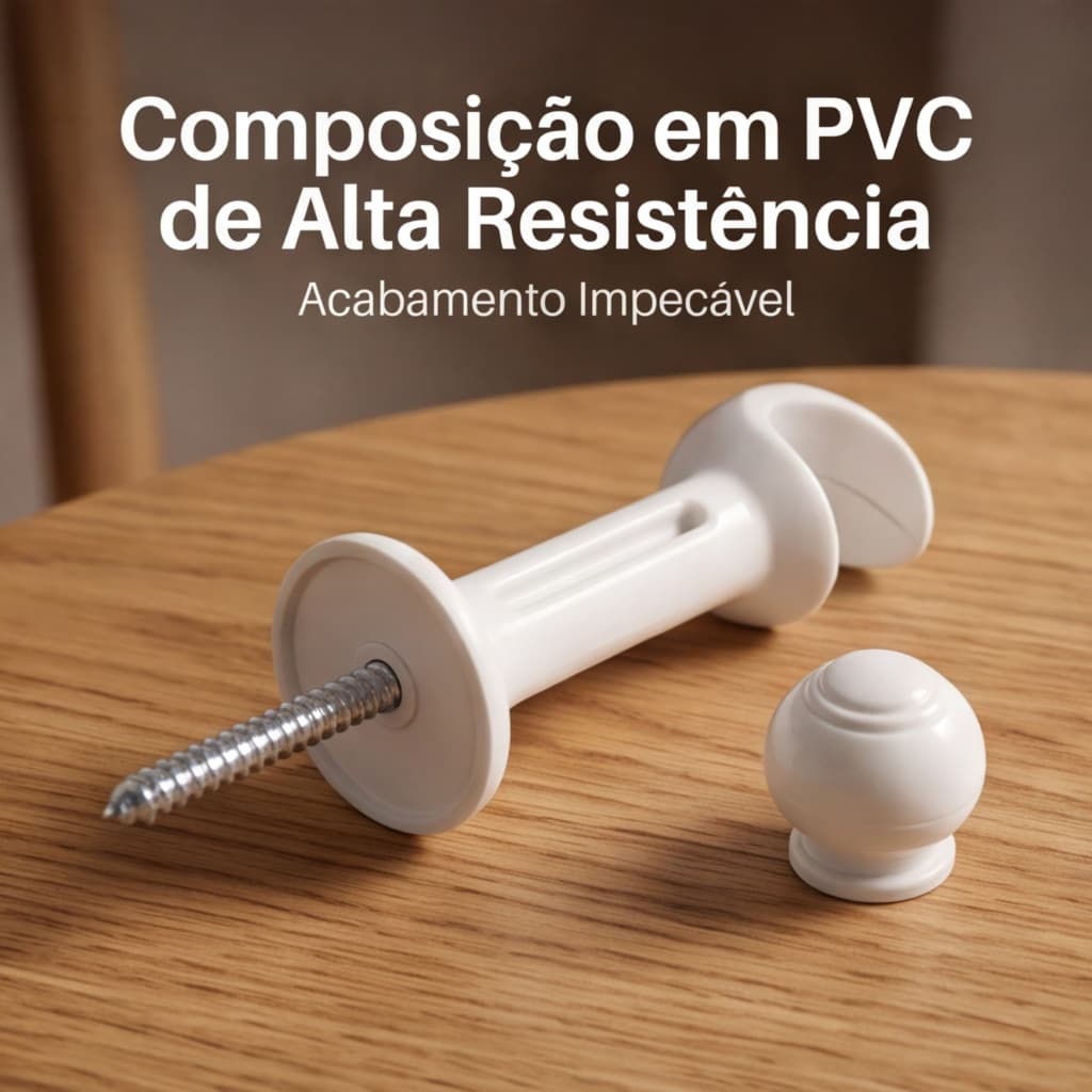 Kit de Suporte Para Varão de Cortina Simples Par Com Ponteira Várias Cores 28mm