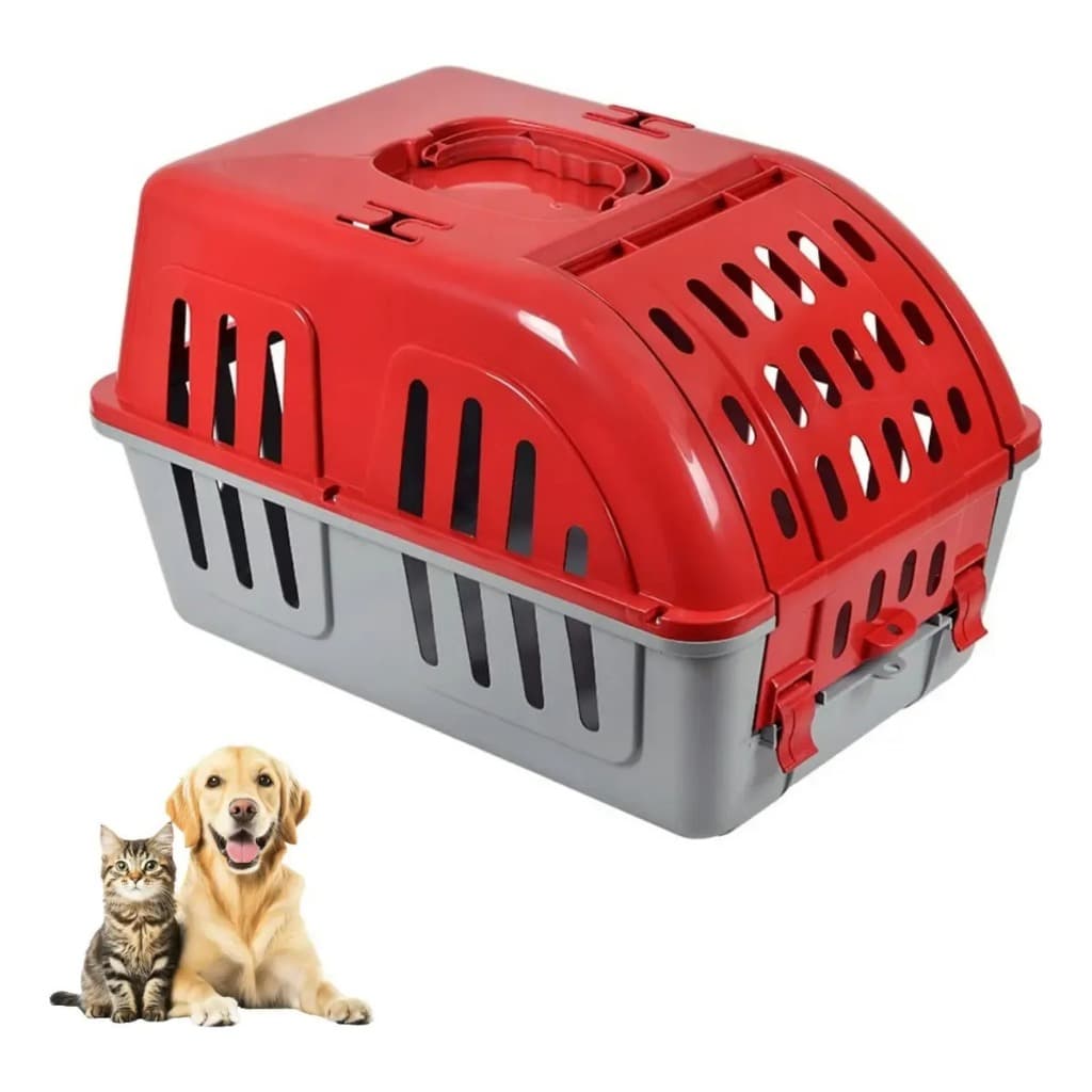 Caixa de Transporte Pet para Cães, Gatos e Coelhos Porte Pequeno – Ideal para Viagens e Passeios