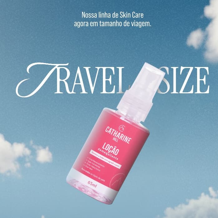 Loção Demaquilante Travel Size Catharine Hill 60ml | Remove Maquiagem e Impurezas