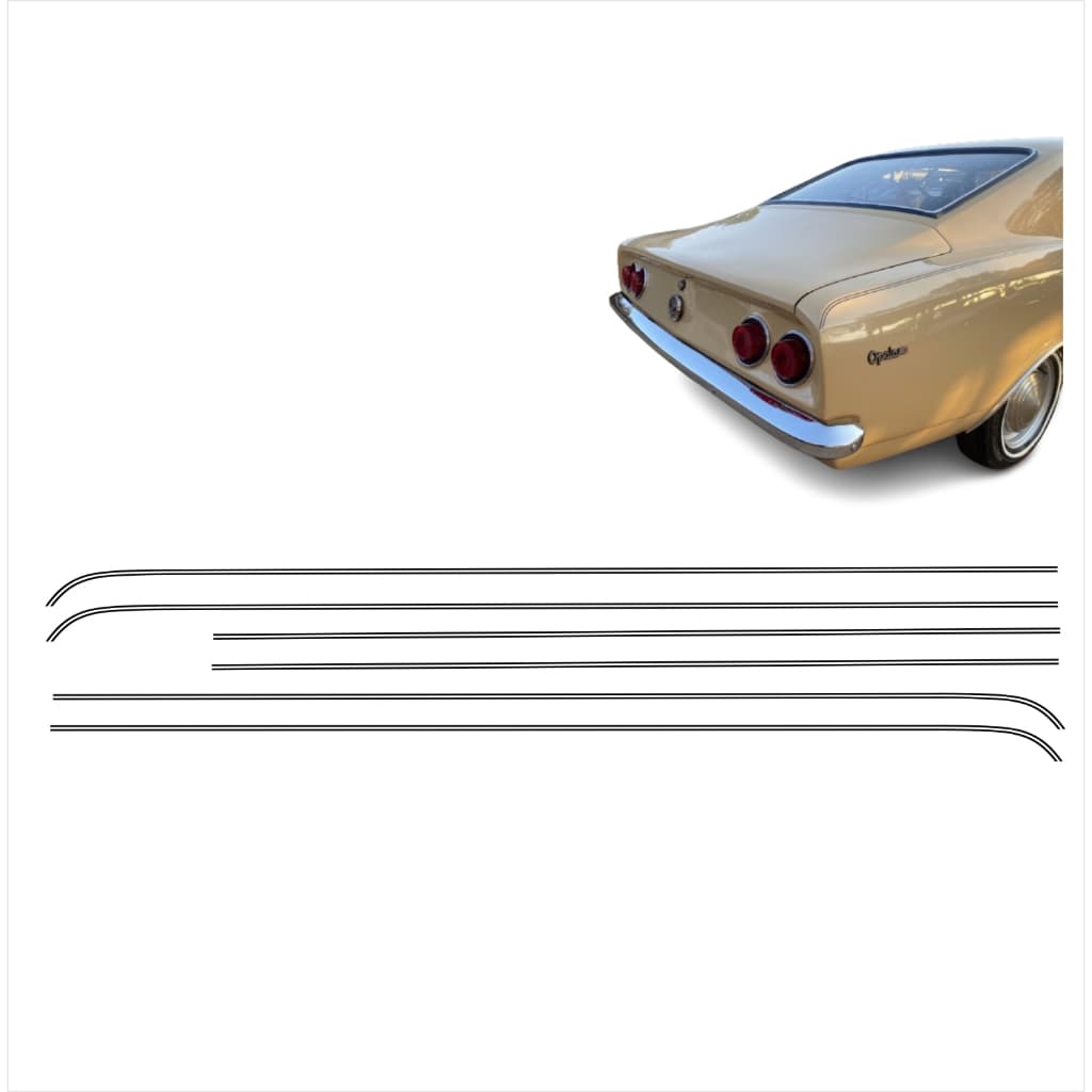 Faixa Adesiva Opala Caravan 1975 1976 1977 Filetes Iguais