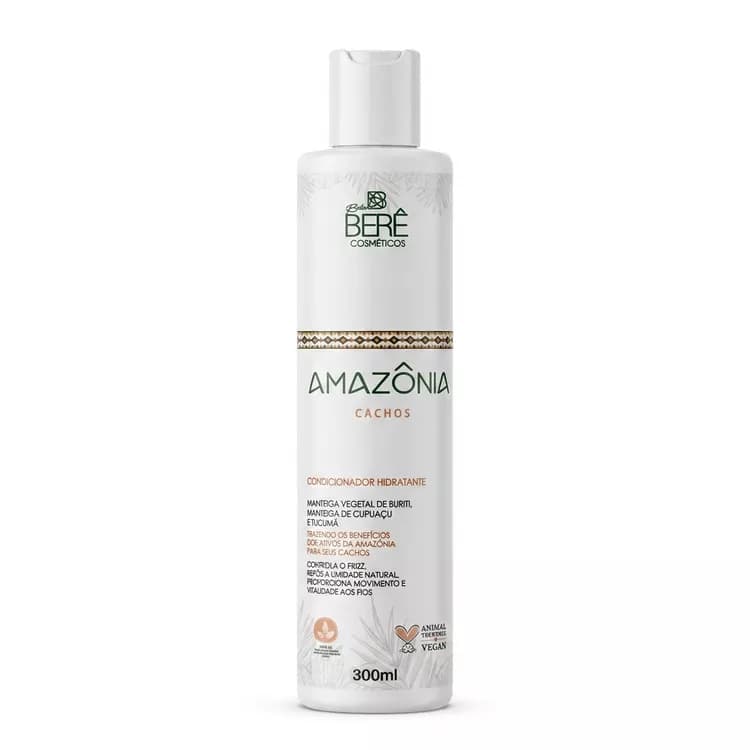 Condicionador Cachos Crespos Bela Berê Amazônia 300ml Manteiga Buriti Cupuaçu Tucumã