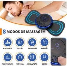 Mini Massageador Elétrico Portátil KR303 — Alívio de Dores + Relaxamento Muscular Recarregável