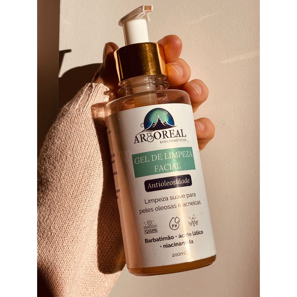 Gel de Limpeza Facial Antioleosidade com Barbatimão, Melaleuca e Ácido Lático | Arboreal Biocosméticos