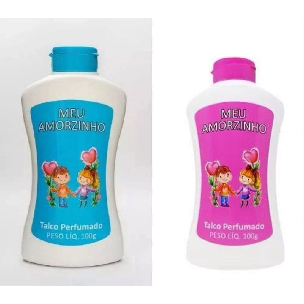 Talco aromático em pó para lubrificação da pele, 100 gramas.