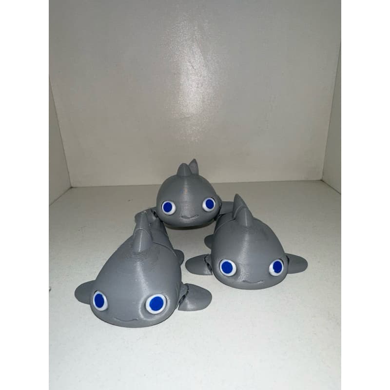 Tubarão Articulado Flexível Impresso em 3D | Fidget Toy Decorativo | Brinquedo Antiestresse Colecionável