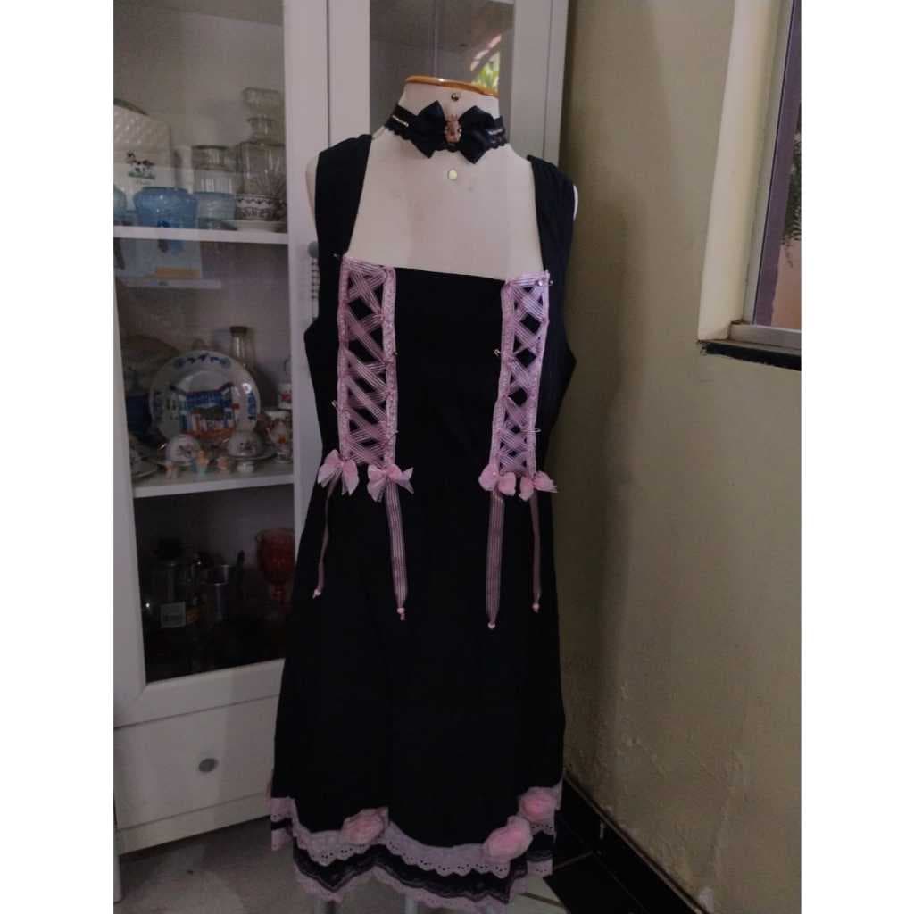 Vestido sweet lolita gótico gothic coquette romântico kawaii