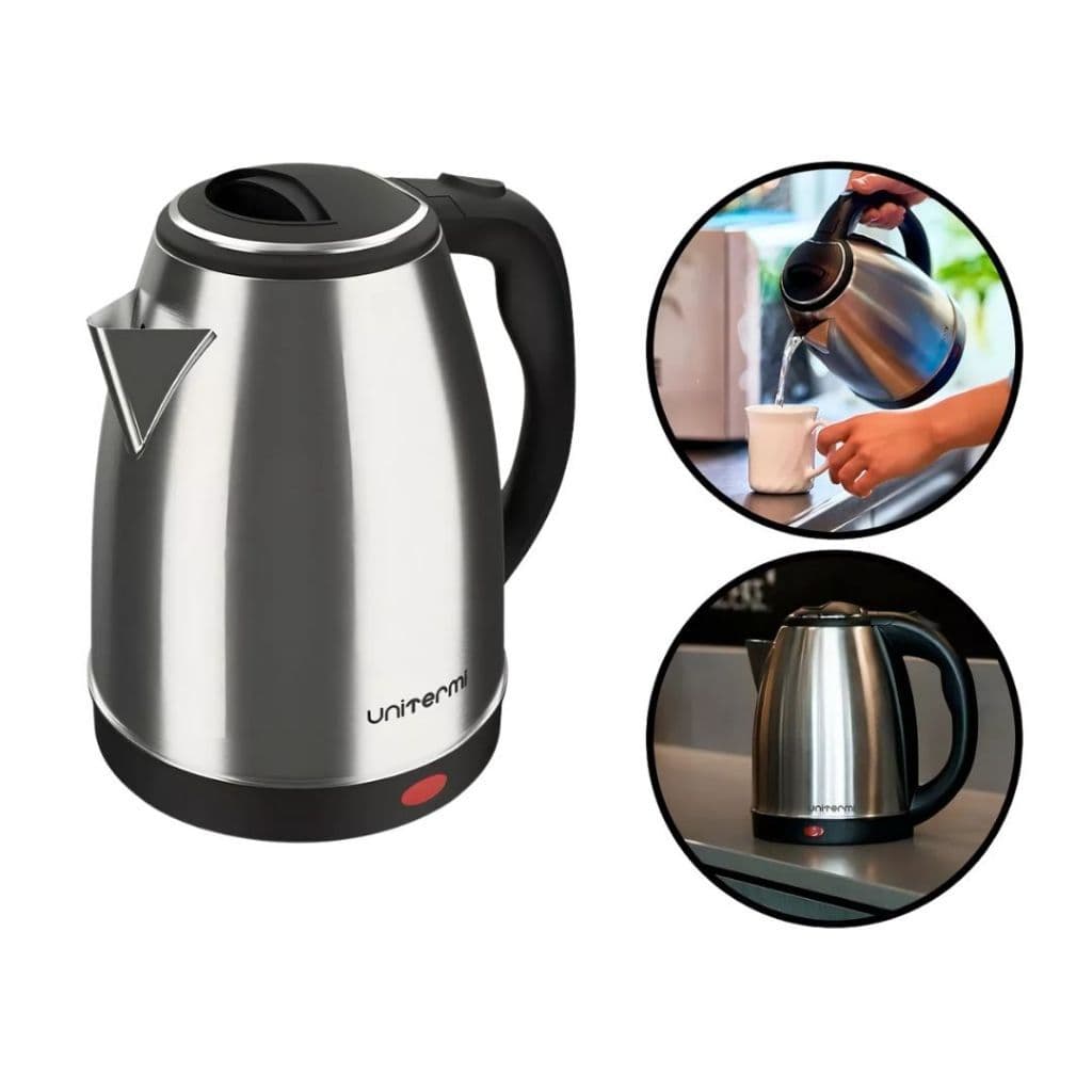 Chaleira Elétrica 110V 2 Litros Inox Desligamento Automatico Aquecimento Café Chá Fácil Abertura