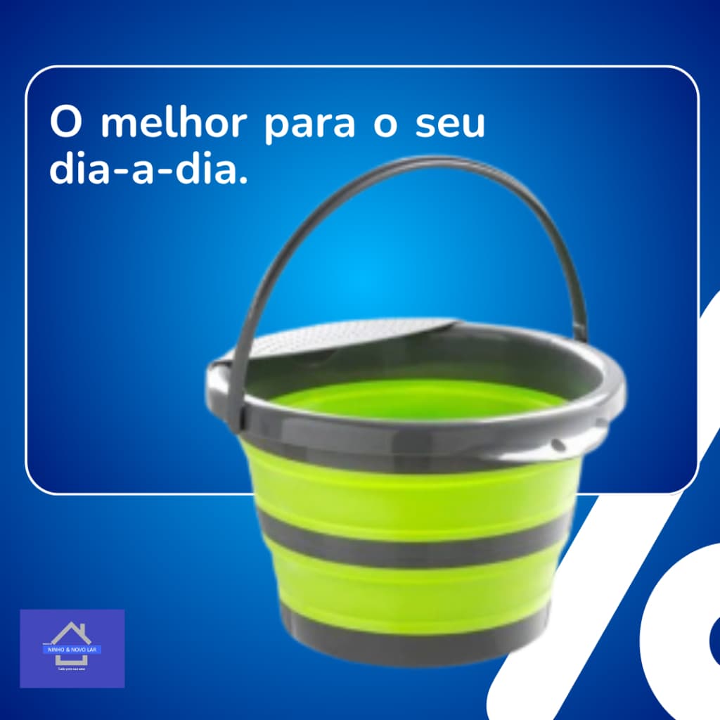 Balde Dobrável Multiuso 4 Litros Retrátil Silicone Sortido