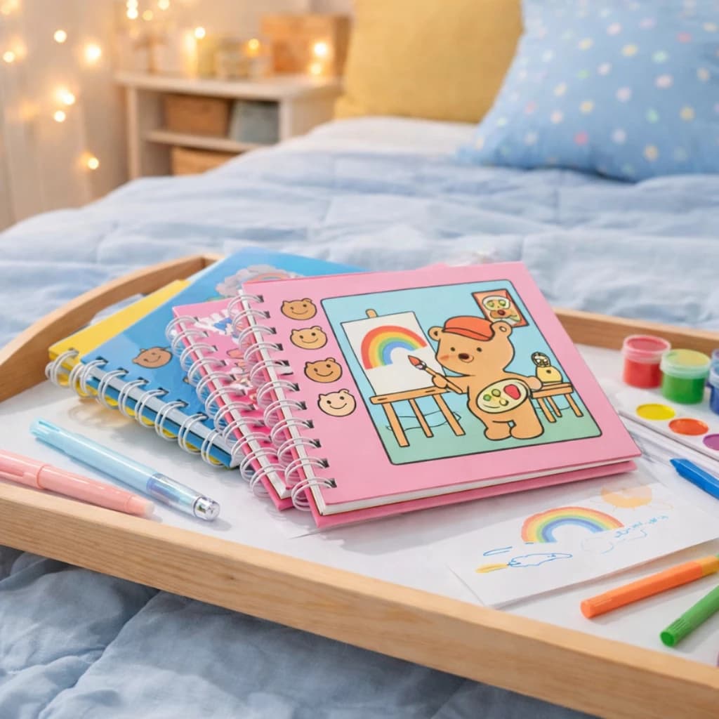 Livro de Colorir Infantil 50 FOLHAS Capa Dura Diversão Criativa para Crianças Atividades Educativas