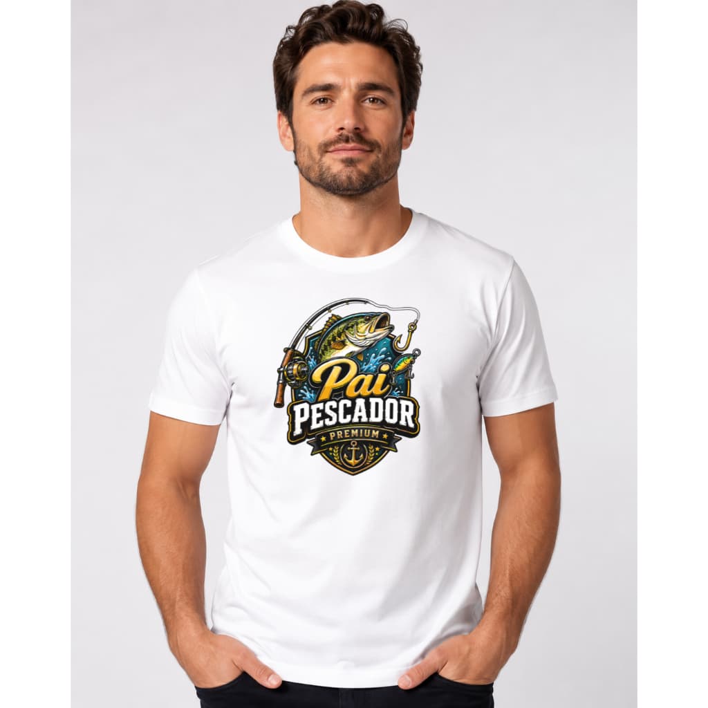 Camiseta Masculina Dia dos Pais Pai Pescador Edição Limitada Presente para Papai