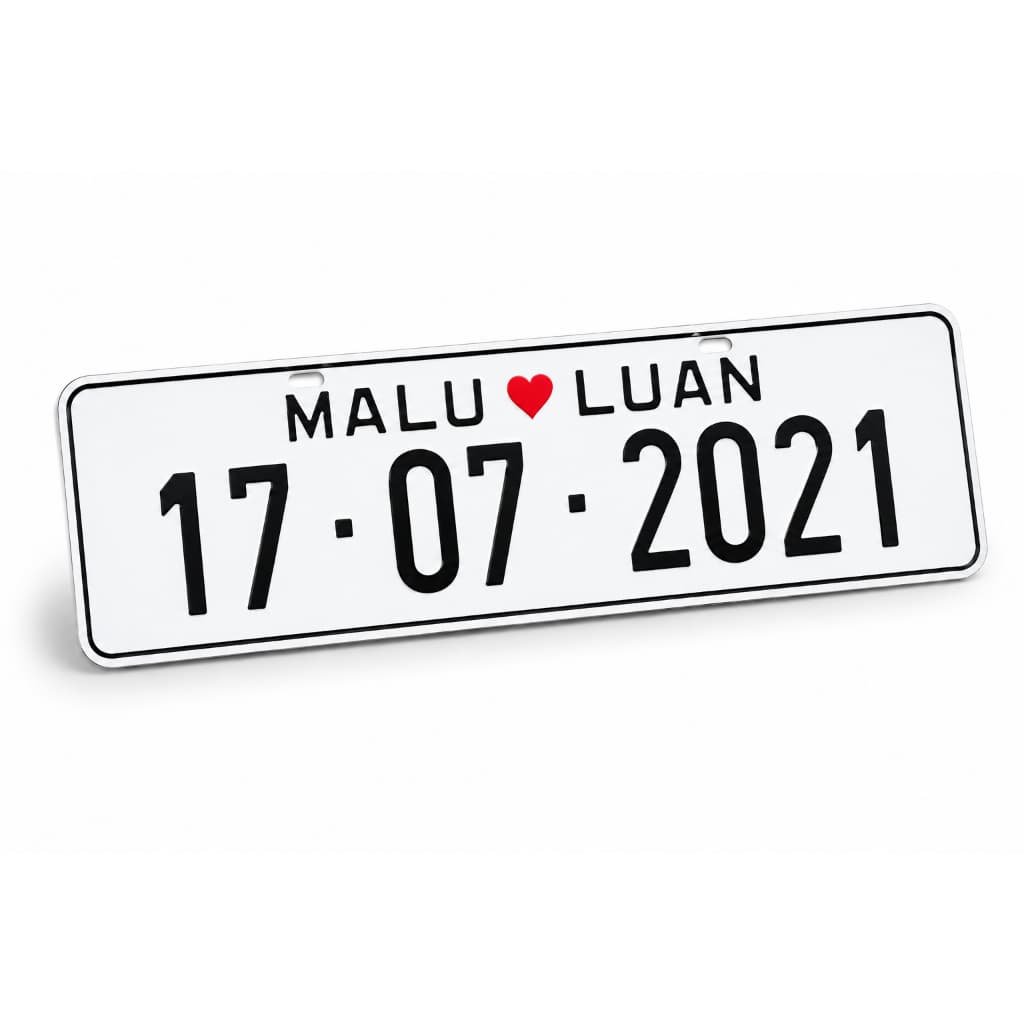 Placa Casamento Personalizada para Noivos PVC Resistente 15x40cm