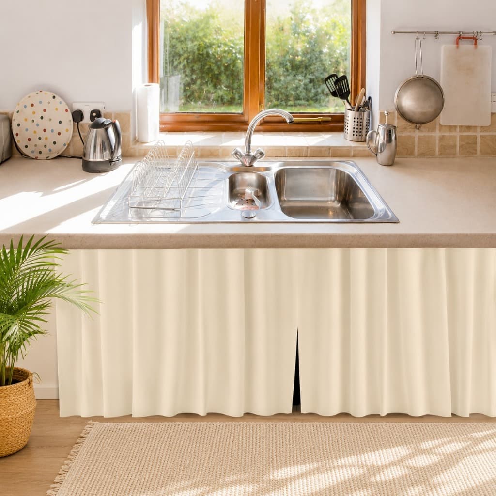 Cortina Pia Cozinha PVC 140x80 Impermeável Antimofo Direto no Suporte Decoração Moderna