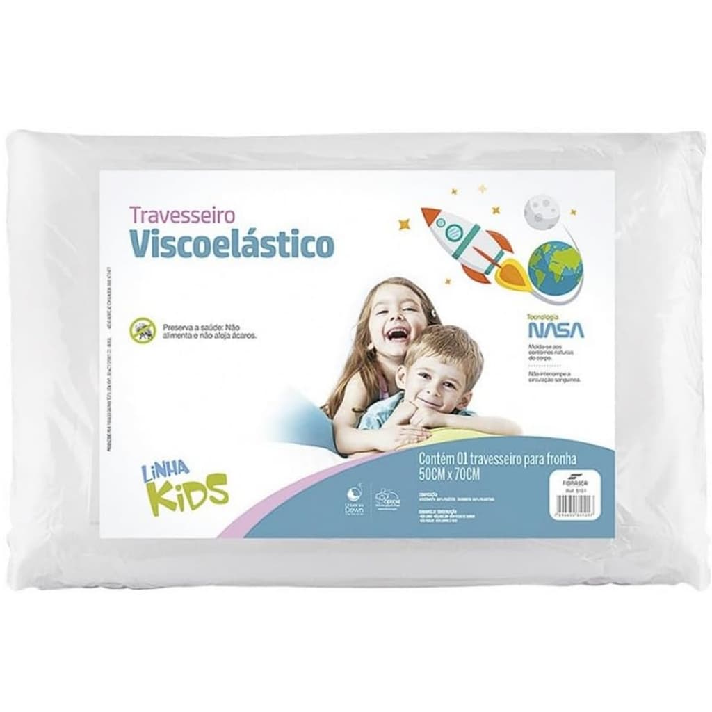 Travesseiro Infantil 2 3 4 5 6 Anos Nasa Para Criança Antialergico Menina Kids Menino Conforto Ano
