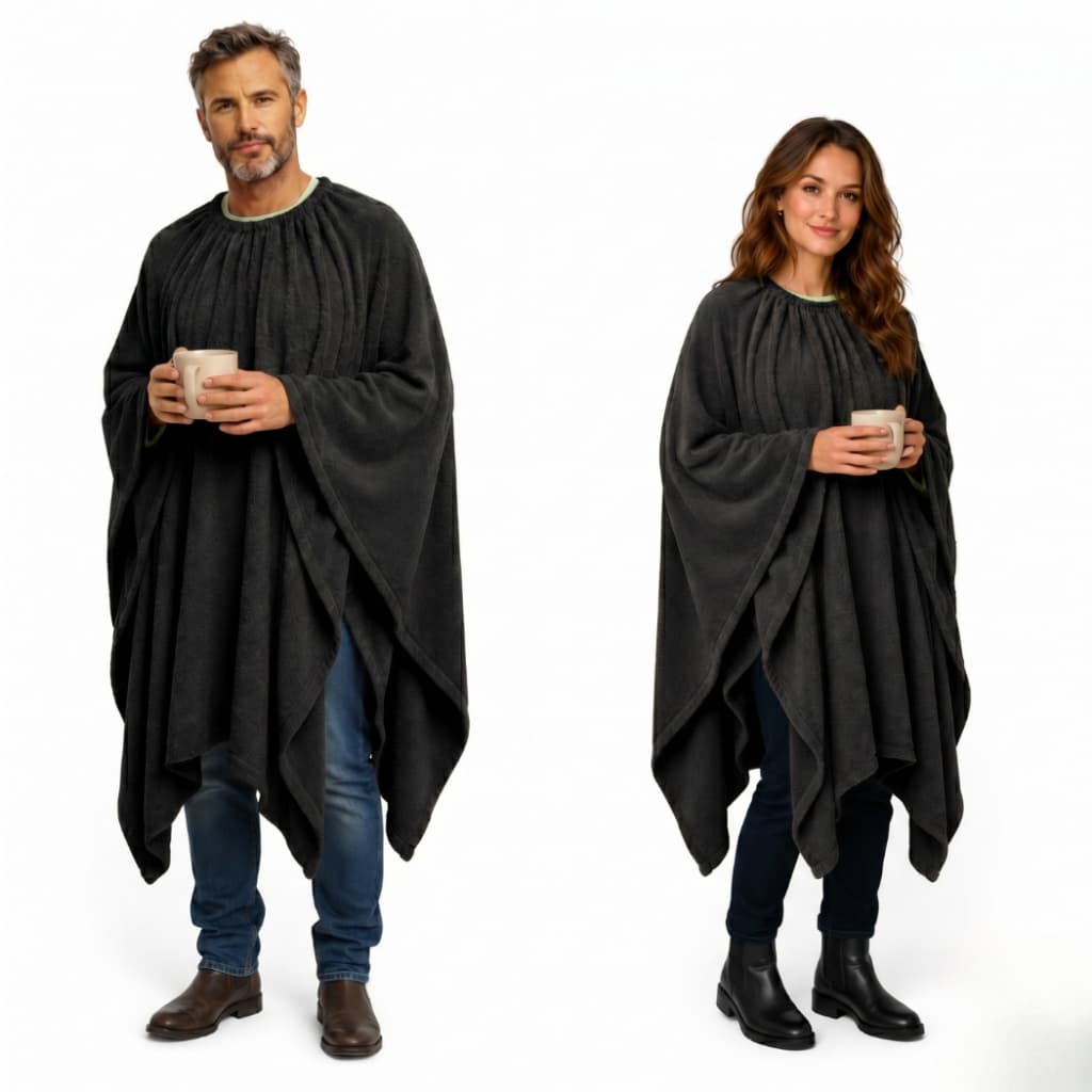 Poncho Plus Size Peruano Masculino Feminino Poncho de Microfibra Argentino Premium Oversized