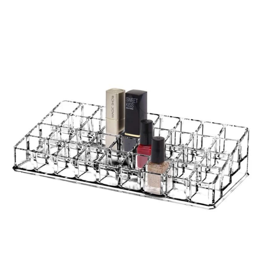 Organizador Porta Batom, esmalte Maquiagem Com 24 compartimentos Divisórias Acrílico Maquiagem