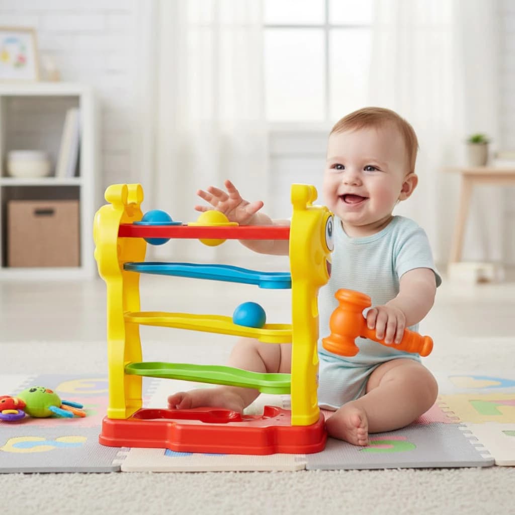 Brinquedo Infantil Bolinha educativo Bater Martelinho Desenvolvimento Motor Bebe Divertido