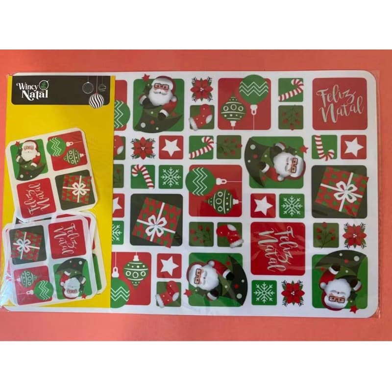 JOGO AMERICANO TEMÁTICO DE NATAL – 12 PEÇAS