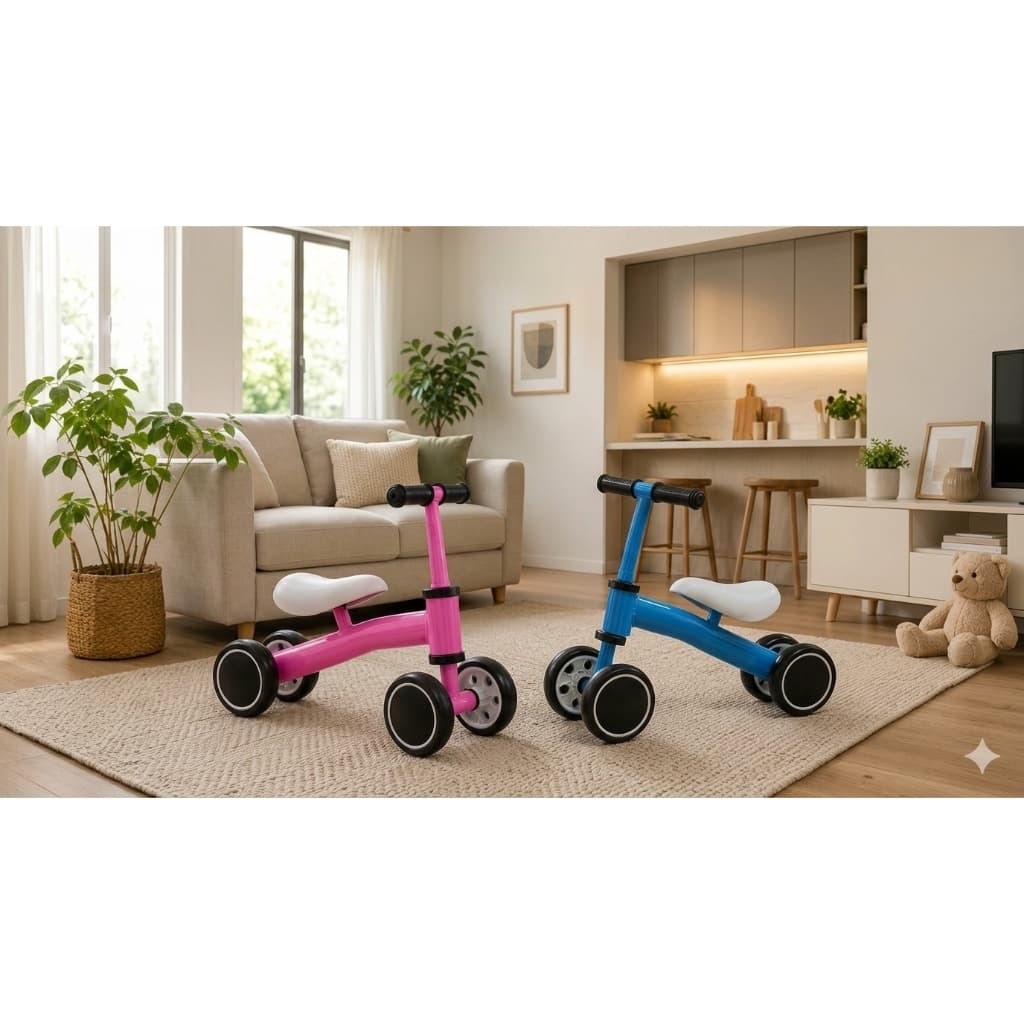 Bicicleta de Equilíbrio Infantil Rosa ou Azul