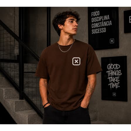 Camiseta Streetwear Minimalista X Square  – Estilo Urbano Premium