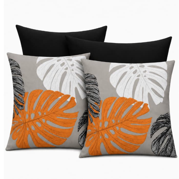 KIT 4 CAPAS PARA ALMOFADAS DECORATIVAS COM ZÍPER 45x45cm