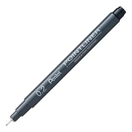 Caneta Técnica PointLiner Pentel - Ponta 0.2