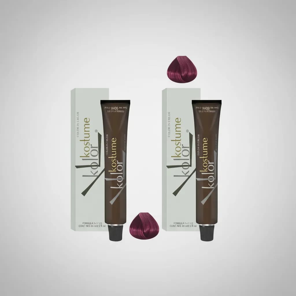 Kit Coloração Kostume Kolor Marsala 8.26 + 7.26 Marsala Prime - 2x 60ml