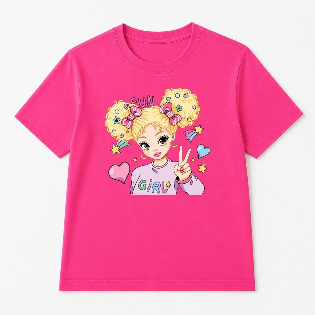 Camiseta Infantil Menina Girls Modinha Dia a Dia Qualidade