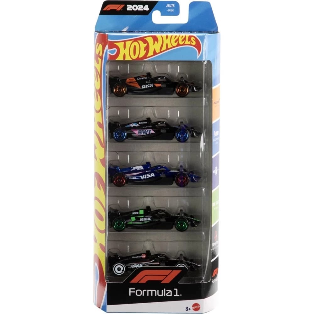 Kit 5 Hot Wheels Formula 1 2024 JGF58 original lacrado top