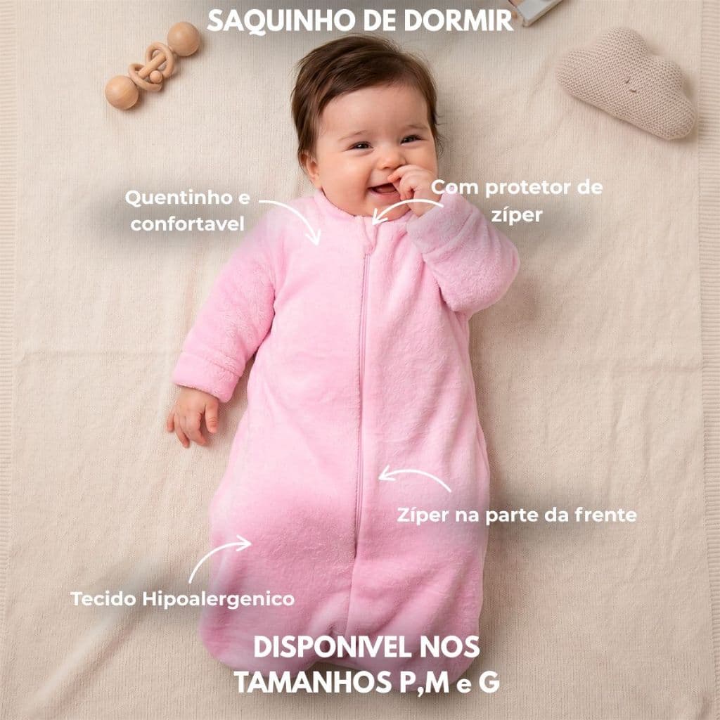 Saco De Dormir Bebe Com Manga Longa Soft Casulo De Bebe Frio