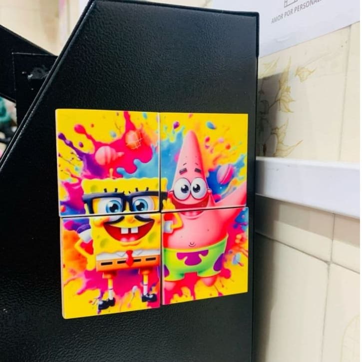Mini Azulejos com Ímã Para Geladeira Personalizados 4,5x4,5   Fotos / Logos / Lembrancinhas
