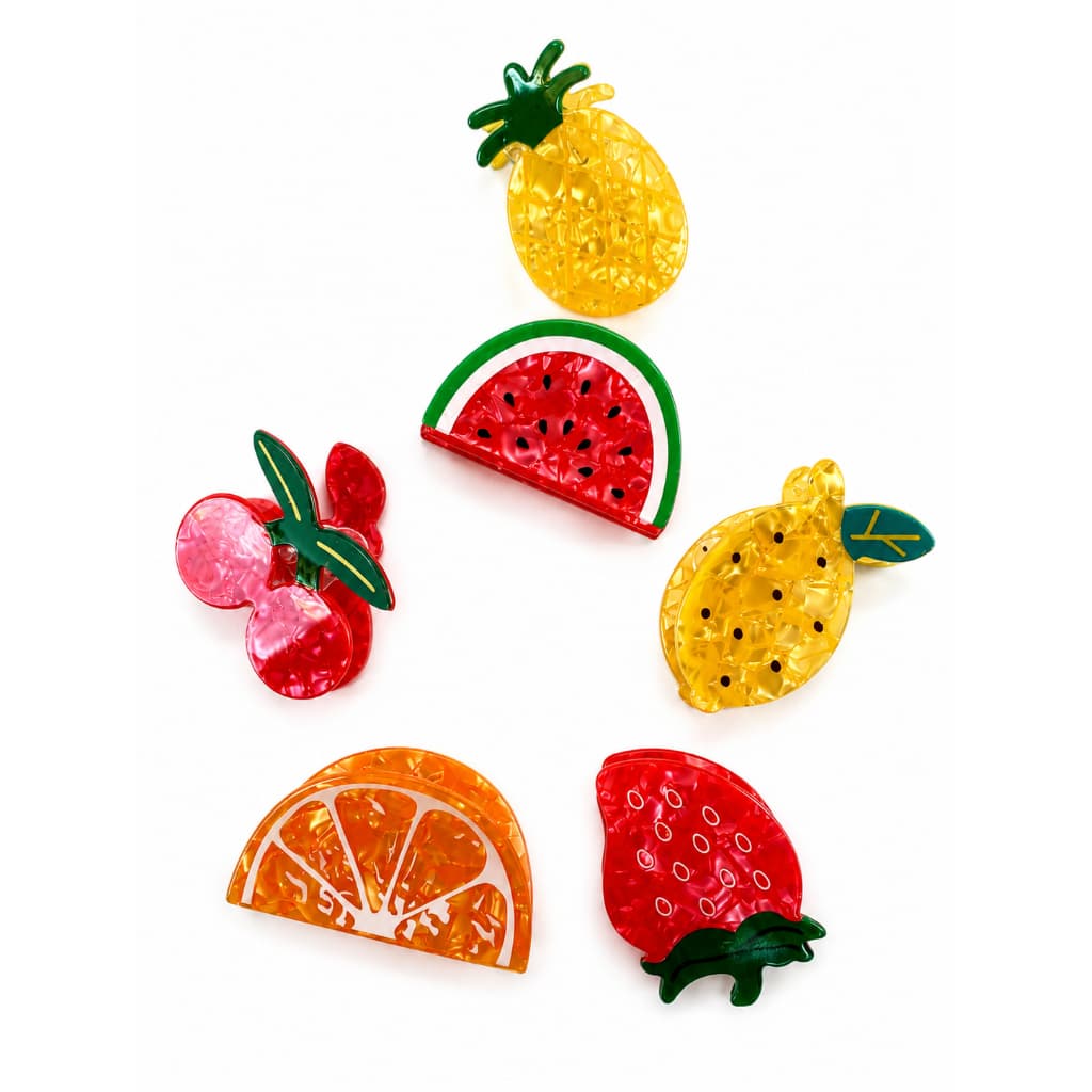 Presilha de Cabelo Acrílico Frutas