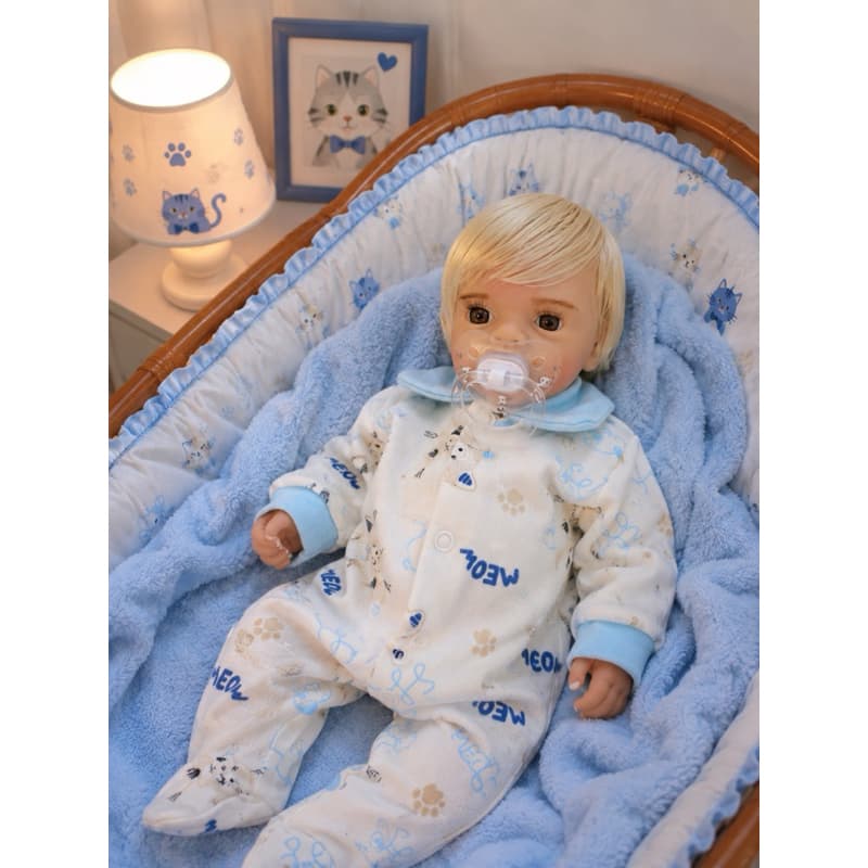 bebe reborn silicone solido mama faz xixi chupeta de verdade ravi 34 cm menino