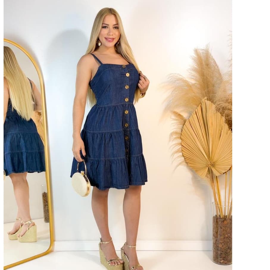 🌟 Vestido Jeans 100% Algodão Premium – Modas Dias 🌟