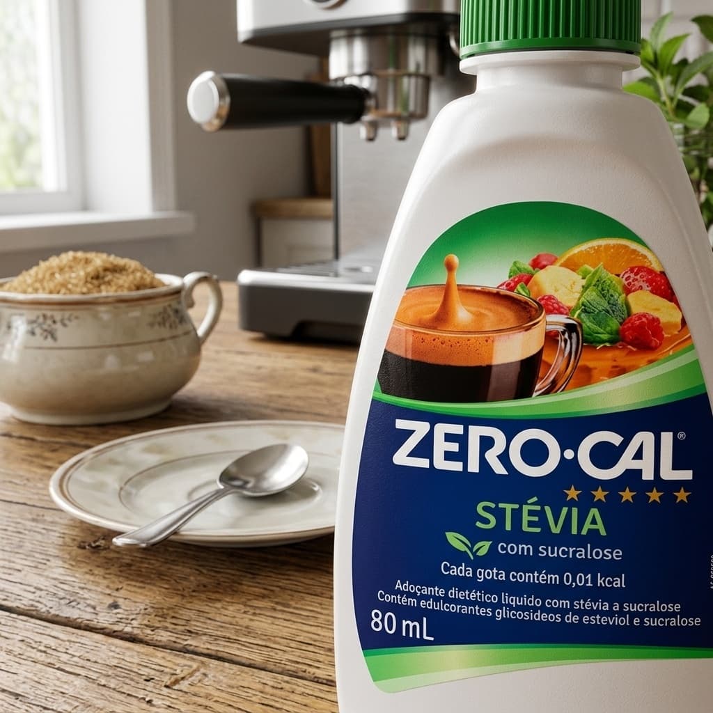 Adoçante Líquido Zero-Cal Stévia 80ml escolha sua quantidade