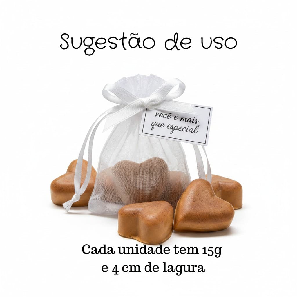 15 Sabonetinho de Açafrão 15g Coração Lembrancinha Perfumado Mini