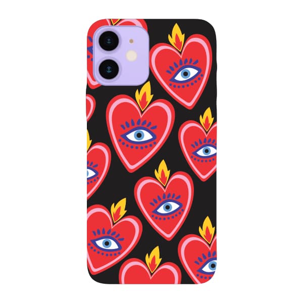 Capinha para iPhone 12 Mini Anti Impacto Fashion - SACRED HEART PATTERN