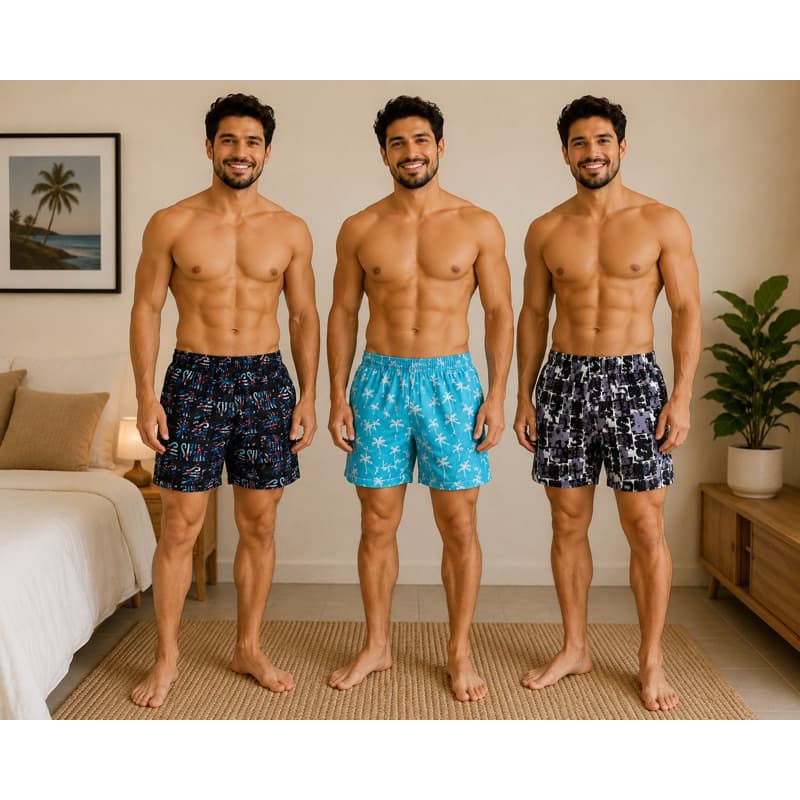 kt Cueca Short Samba Canção Masculino Pijama Conforto