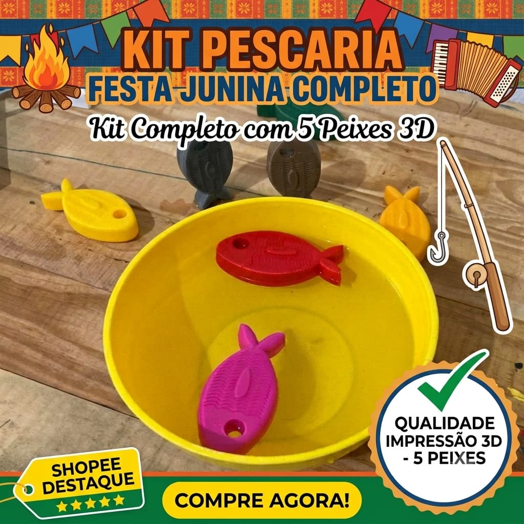 KIT Pesca para brincadeira de Festa Junina