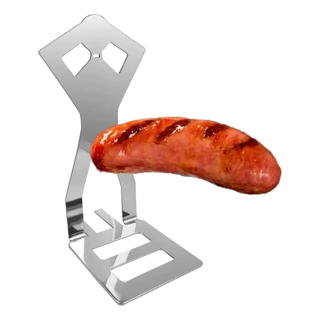 Suporte Inox Espetinho Assar Linguiça Queijo Pão De Alho Churrasqueira